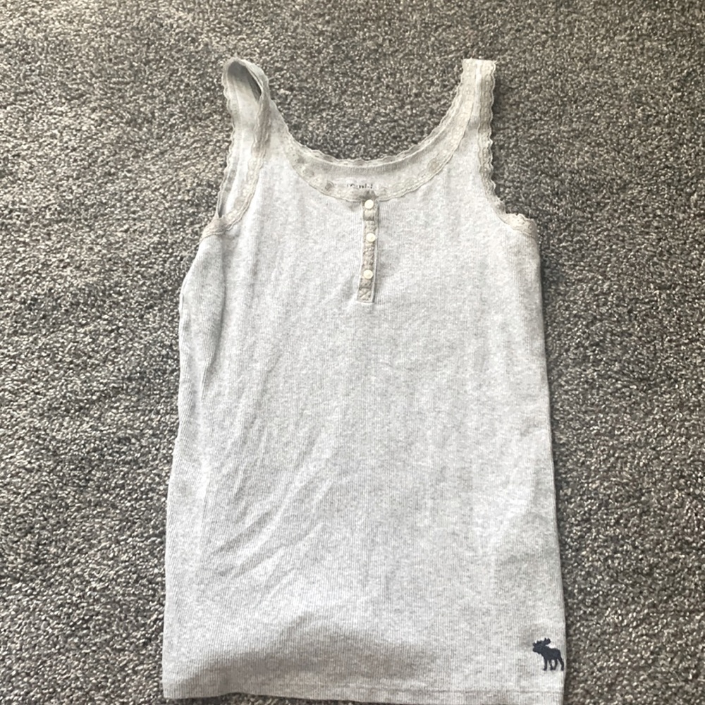 abercrombie kids gray lace tank top